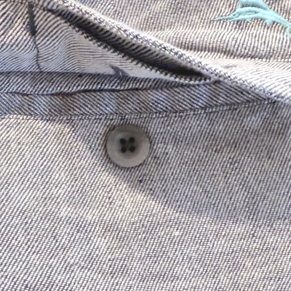 Tommy Bahama Blue Linen Blend‎ Shorts Mens Size 33 Marlin Embroidery Casual - Picture 4 of 7